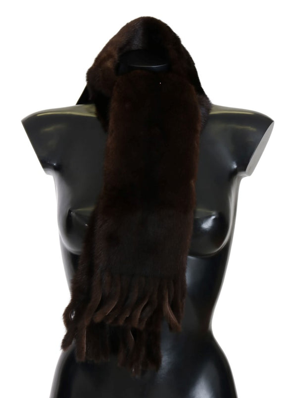 Brown Mink Fur Scarf