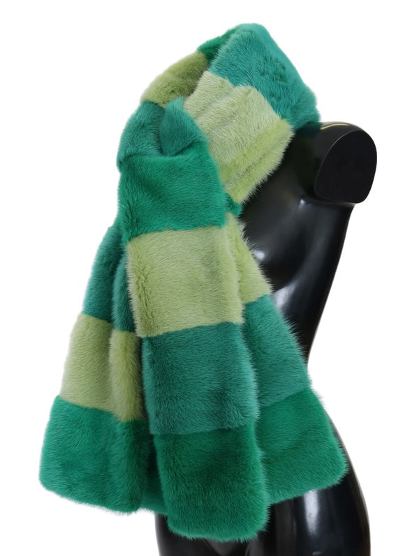 Green Mink Fur Scarf