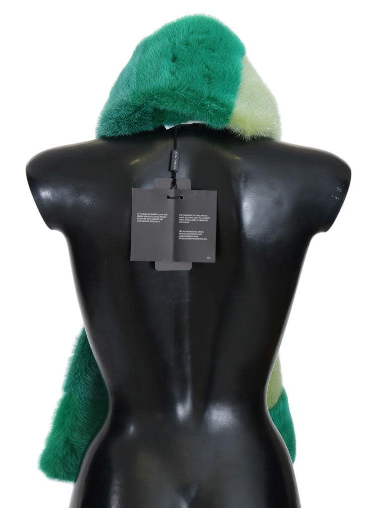 Green Mink Fur Scarf