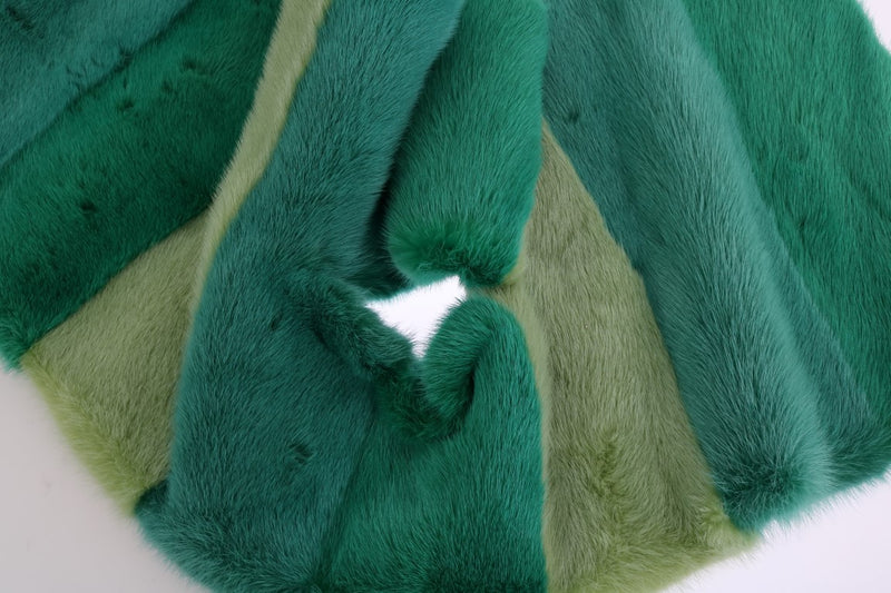 Green Mink Fur Scarf