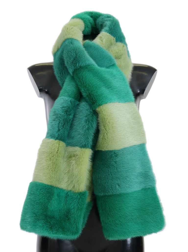 Green Mink Fur Scarf