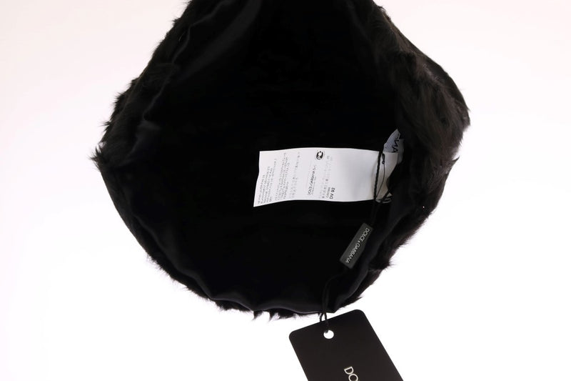 Black Xiangao Lamb Fur Beanie