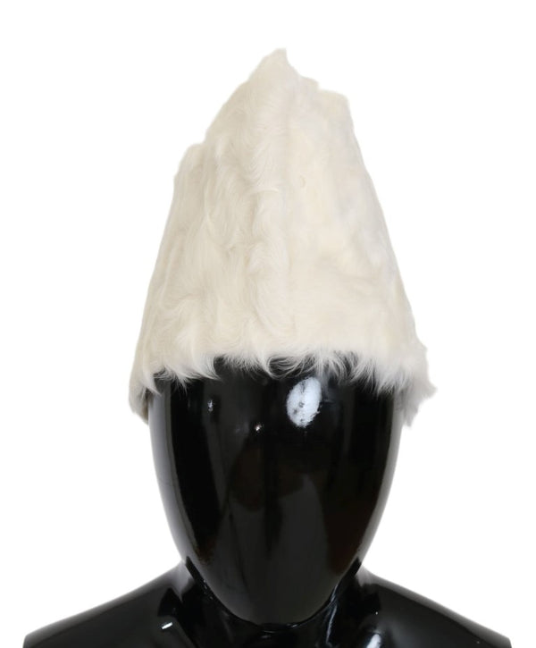 White Xiangao Lamb Fur Beanie