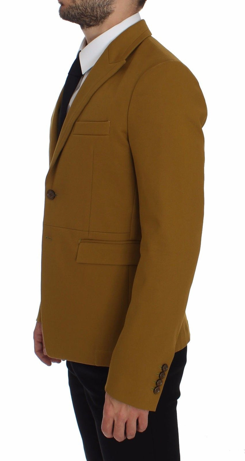 Yellow Cotton Stretch Blazer