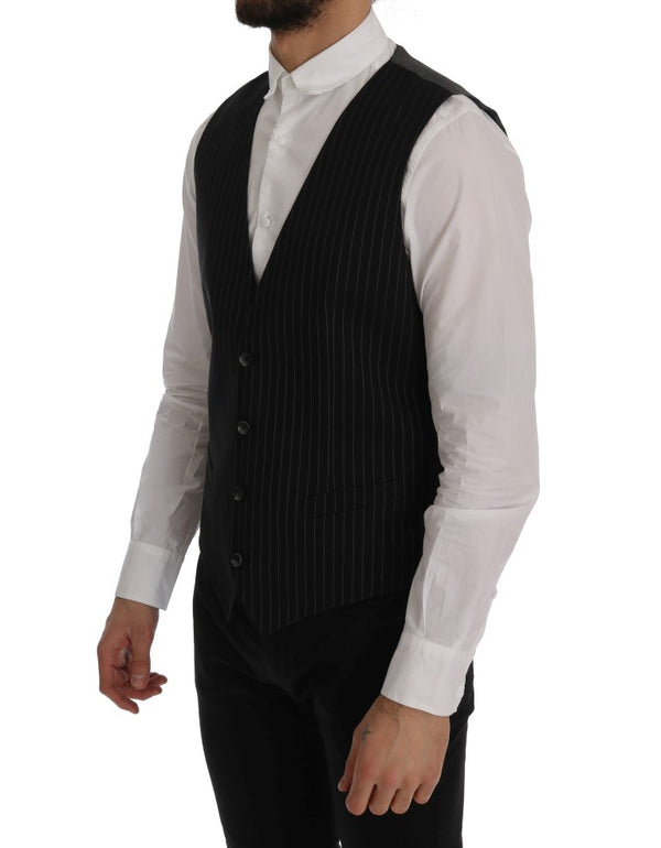 Black STAFF Cotton Striped Vest