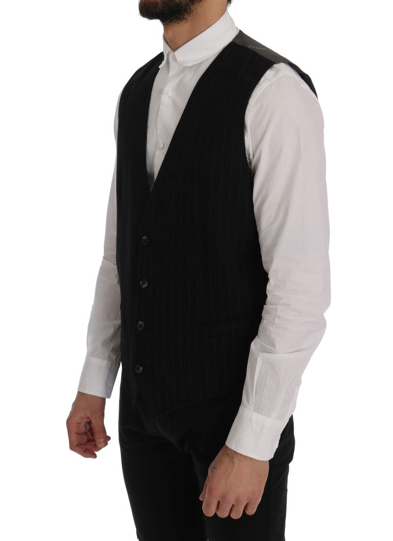 Black STAFF Cotton Striped Vest