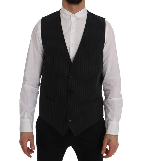 Gray STAFF Cotton Striped Vest