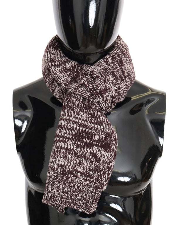 Bordeaux Wool Knitted Scarf