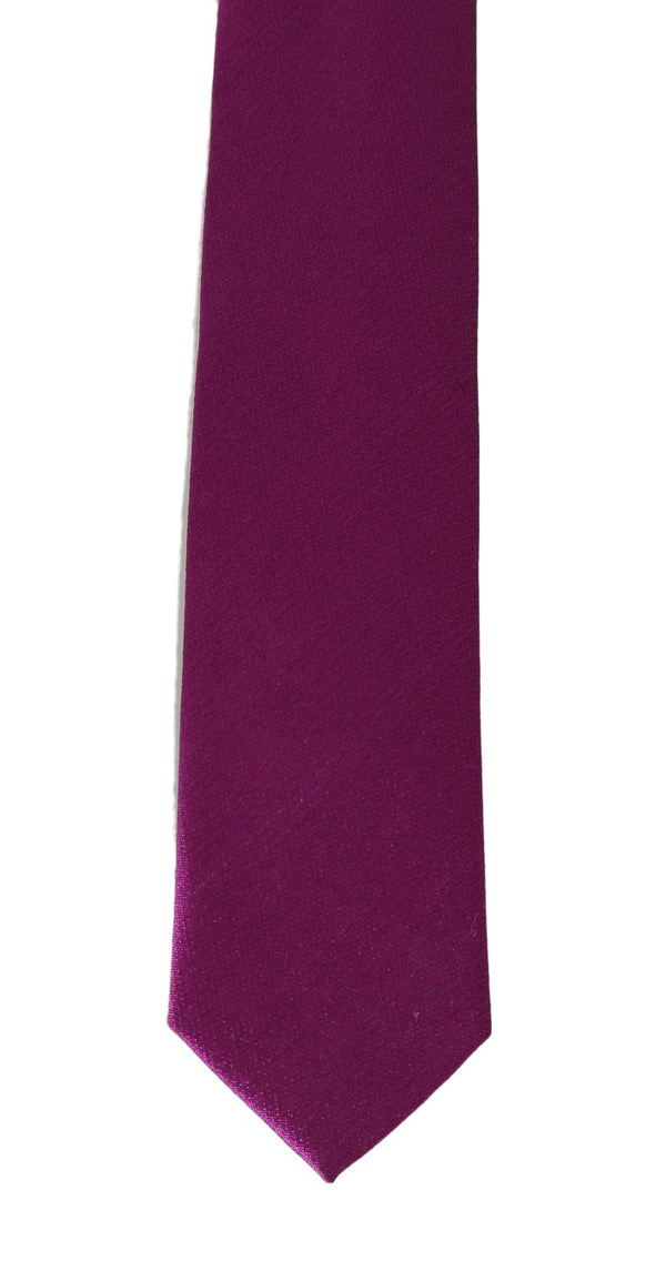 Purple Silk Solid Slim Tie