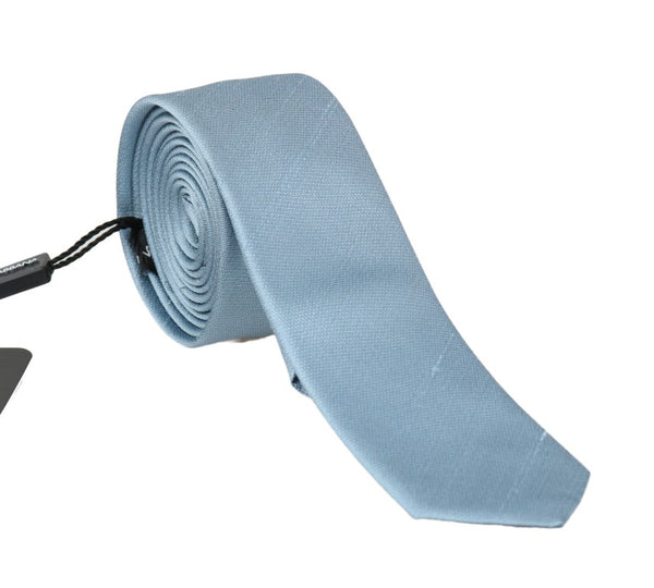 Light Blue Silk Slim Tie