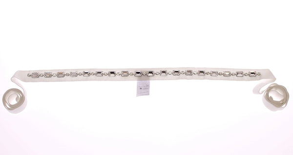 White Crystal Stones Waist Belt