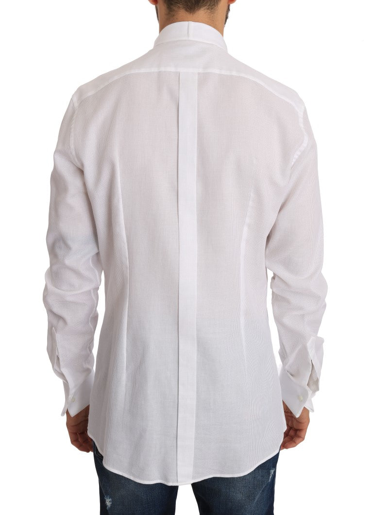 White Cotton Slim Fit Shirt