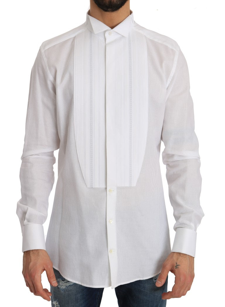 White Cotton Slim Fit Shirt