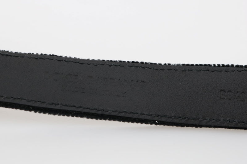 Black Cotton Royal Bee Embroidery Belt