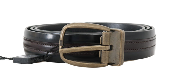 Black Bordeaux Leather Belt