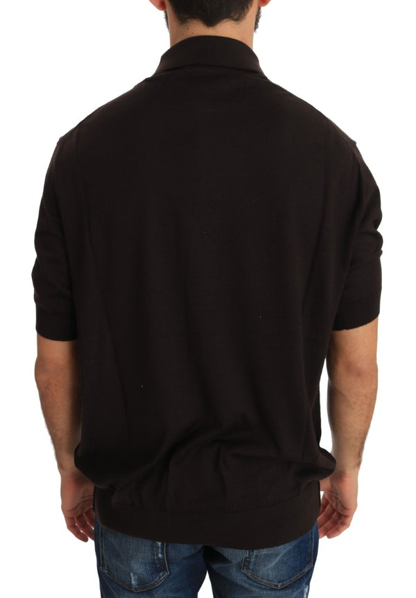 Brown Polo Short Sleeve T-shirt