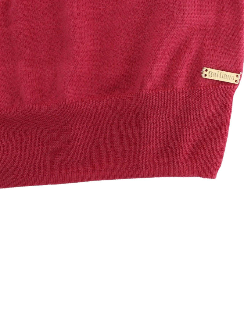 Pink wool knit top