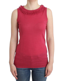 Pink wool knit top