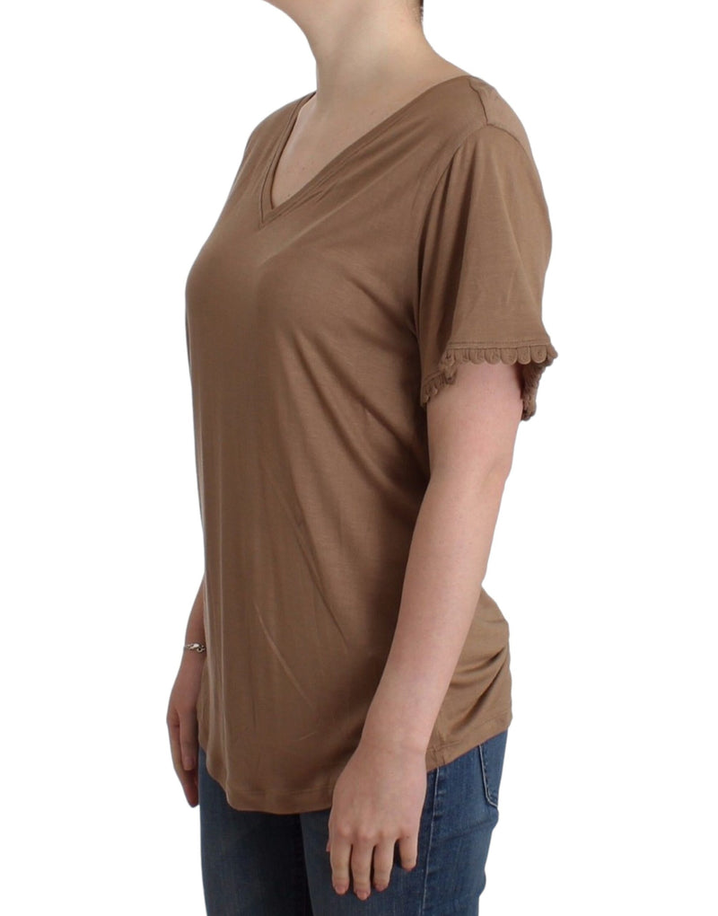 Brown shortsleeved top