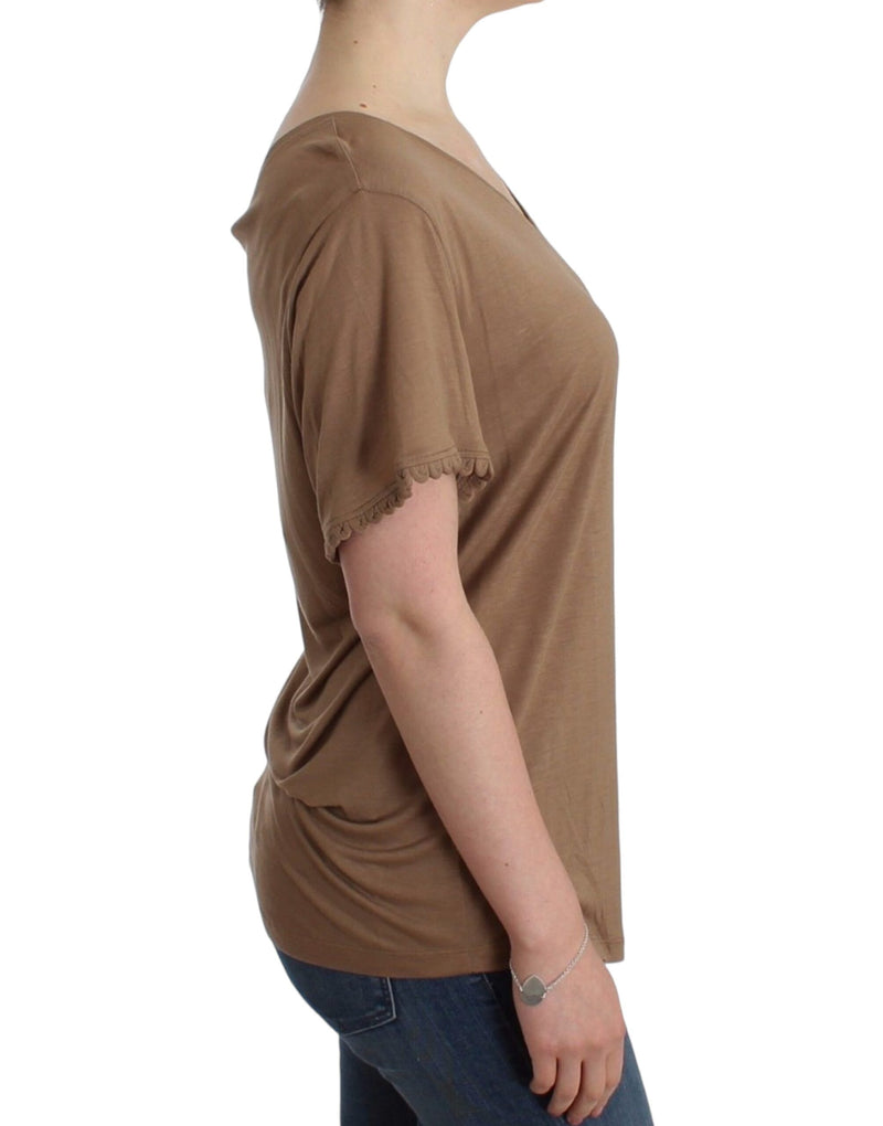 Brown shortsleeved top