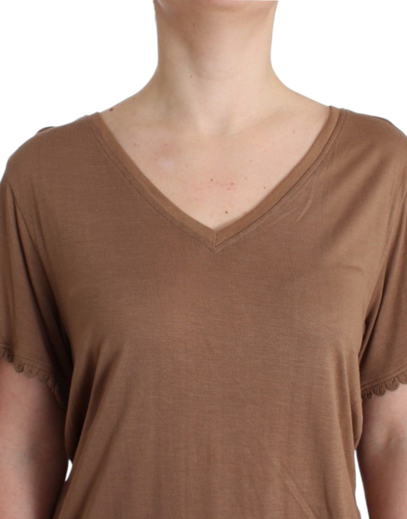 Brown shortsleeved top