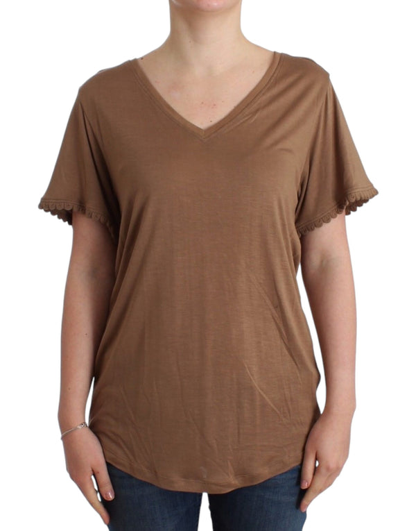 Brown shortsleeved top