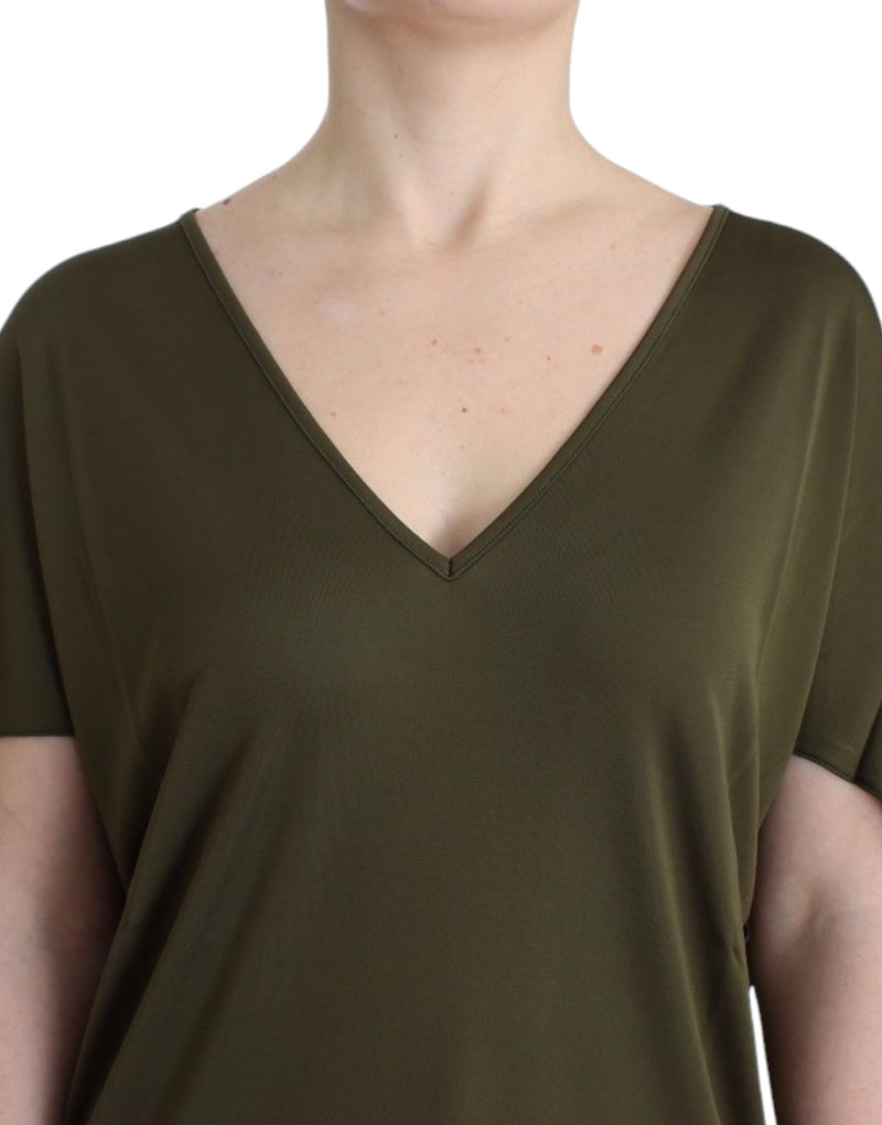 Green shortsleeved blouse top