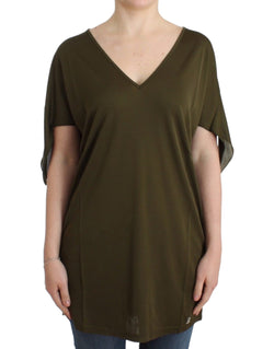 Green shortsleeved blouse top