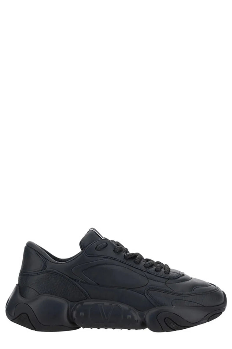 Black Calf Leather Garavani Sneakers