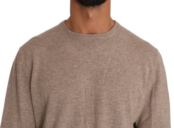 Beige Wool Cashmere DG Logo Pullover  Sweater