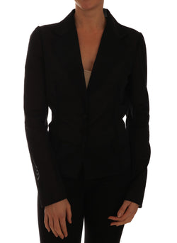 Black Nylon Net Blazer Jacket