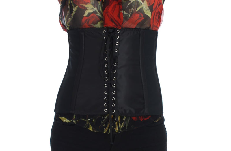 Black Stretch Waist Strap Corset Belt