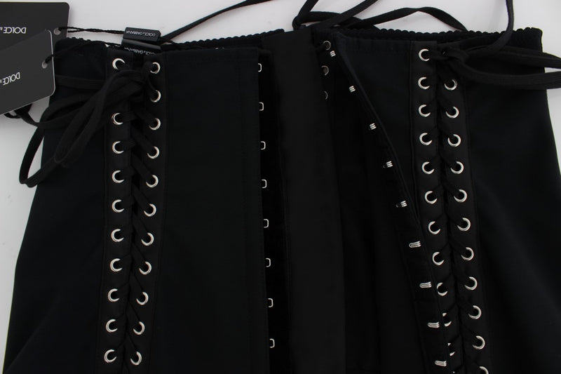 Black Stretch Waist Strap Corset Belt