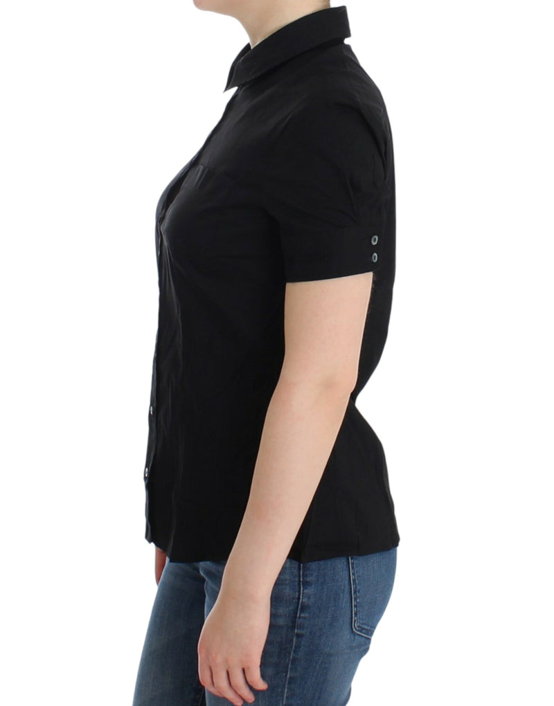 Black cotton shirt top