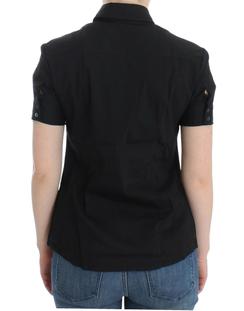 Black cotton shirt top