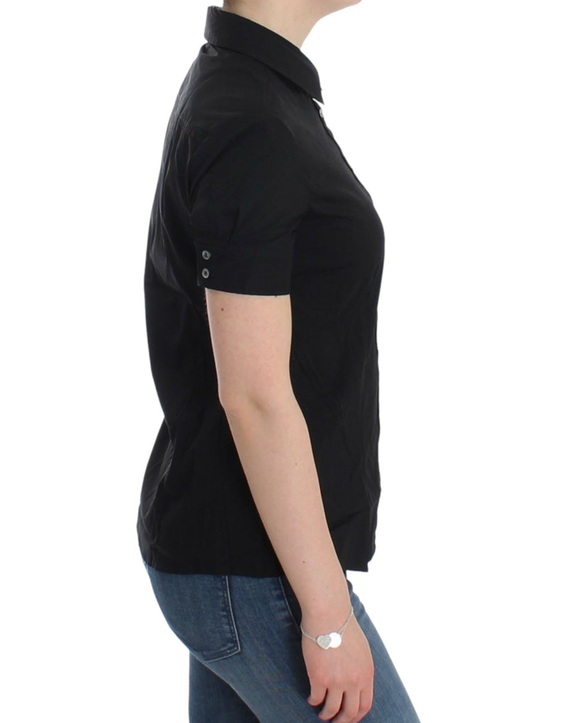 Black cotton shirt top