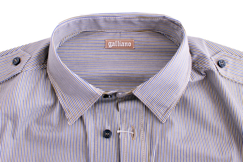 Blue striped casual shirt