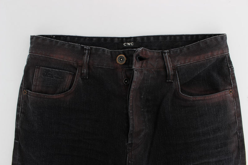Gray Wash Regular Cotton Denim Jeans