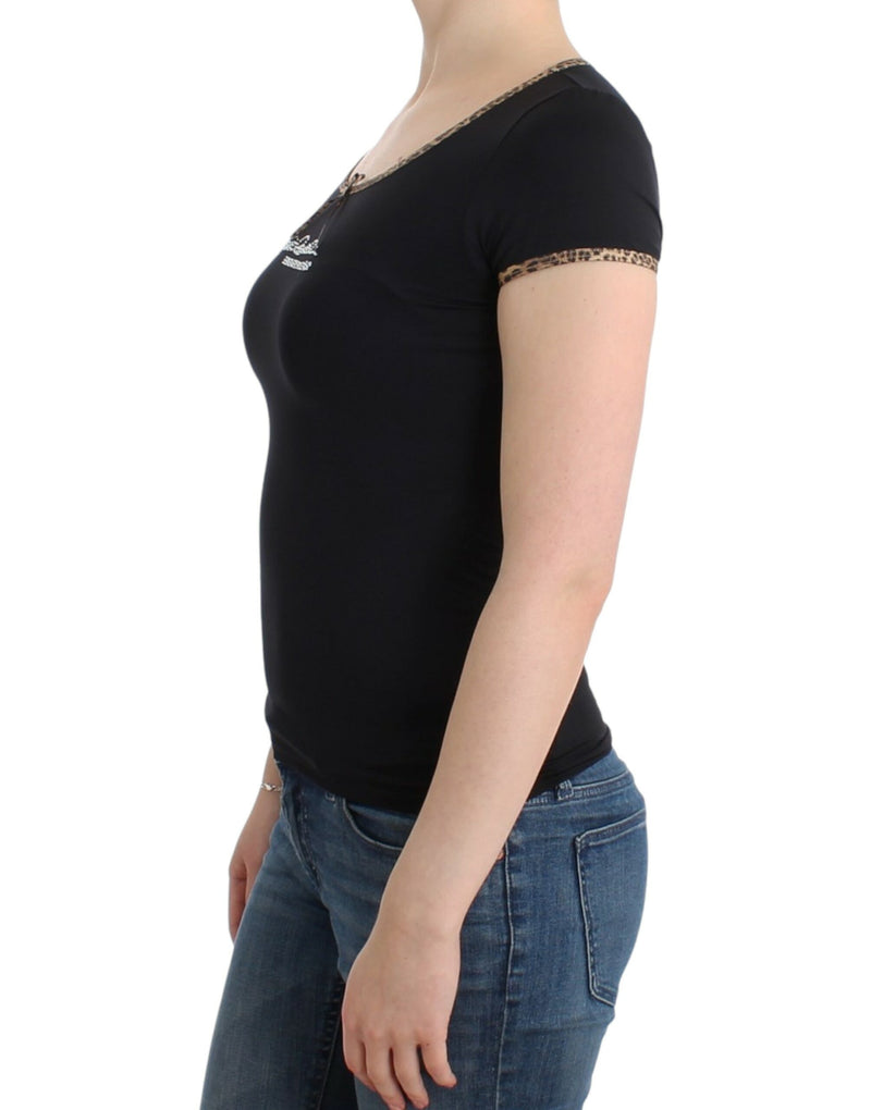 Black Nylon Top T-Shirt