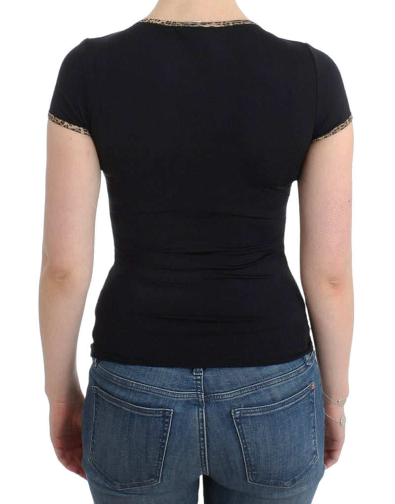 Black Nylon Top T-Shirt