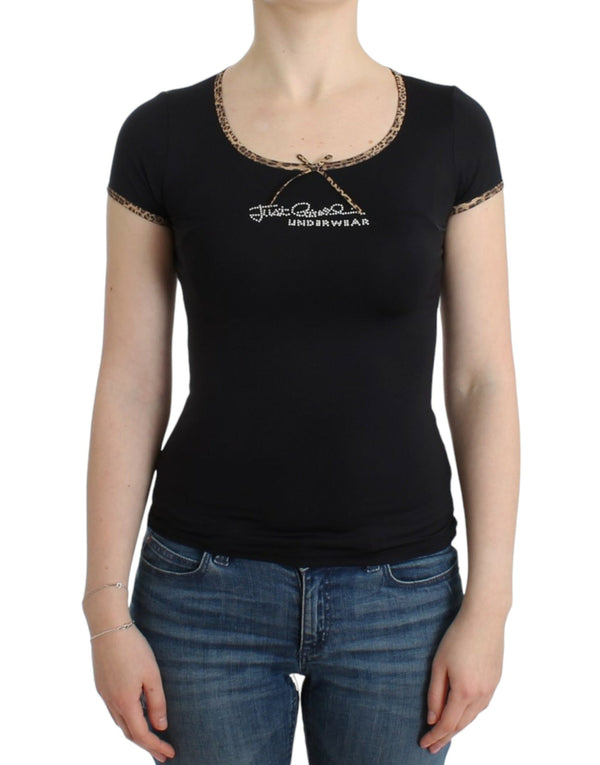 Black Nylon Top T-Shirt