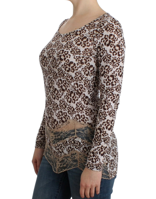 Brown longsleeved lace top