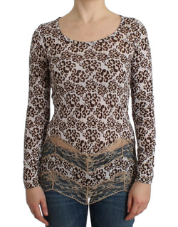 Brown longsleeved lace top