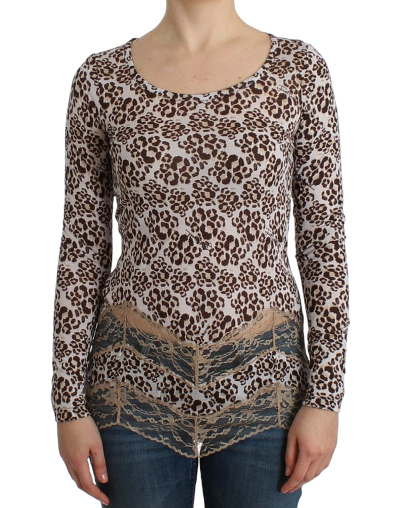 Brown longsleeved lace top