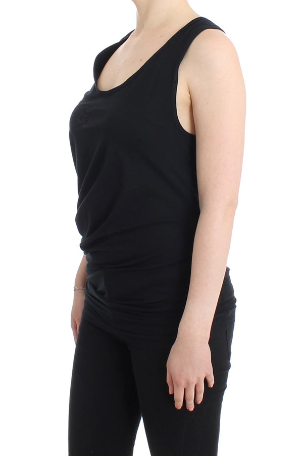 Black cotton tank top