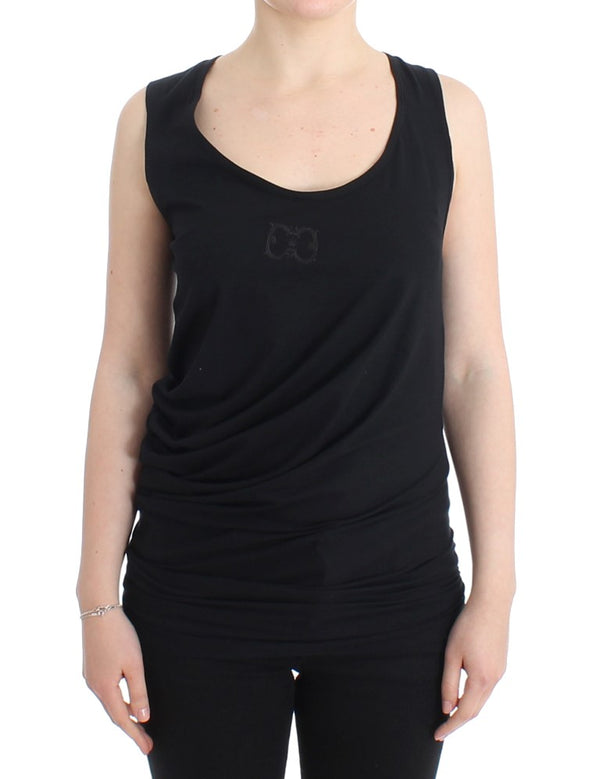 Black cotton tank top