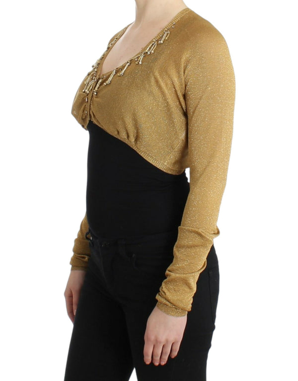 Gold embellished gold shrug