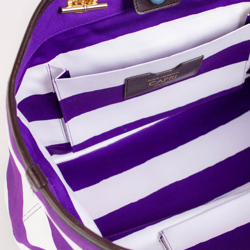 Striped Montecarlo Beach Bag