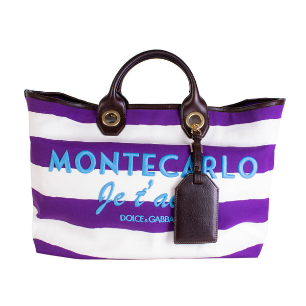 Striped Montecarlo Beach Bag
