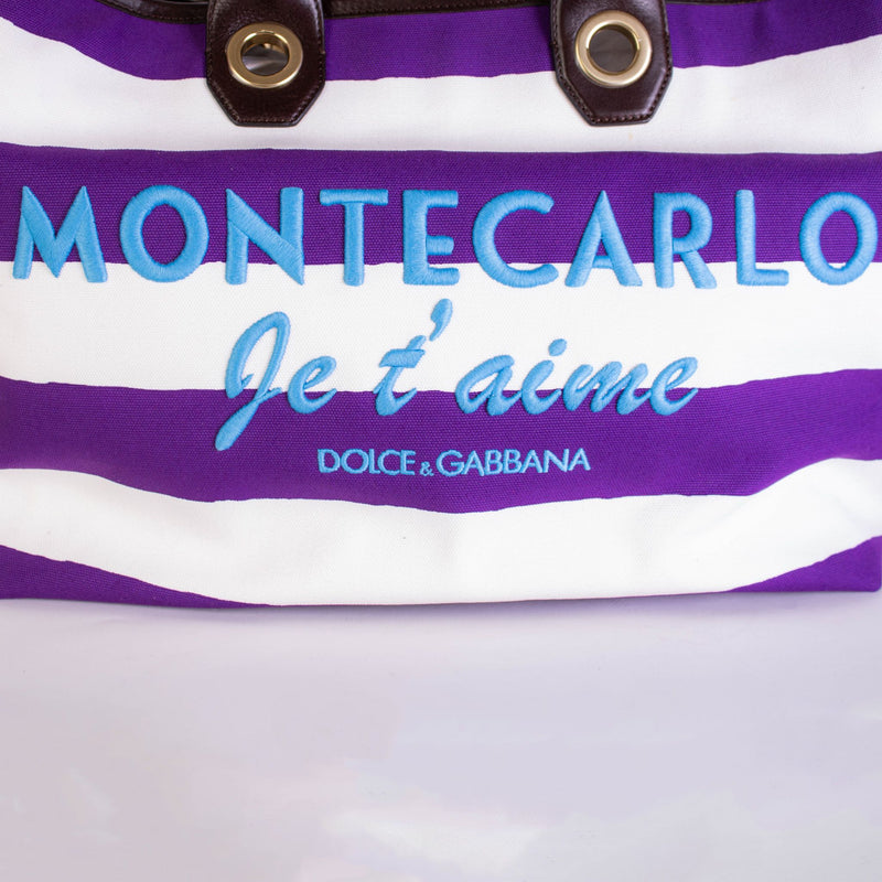 Striped Montecarlo Beach Bag